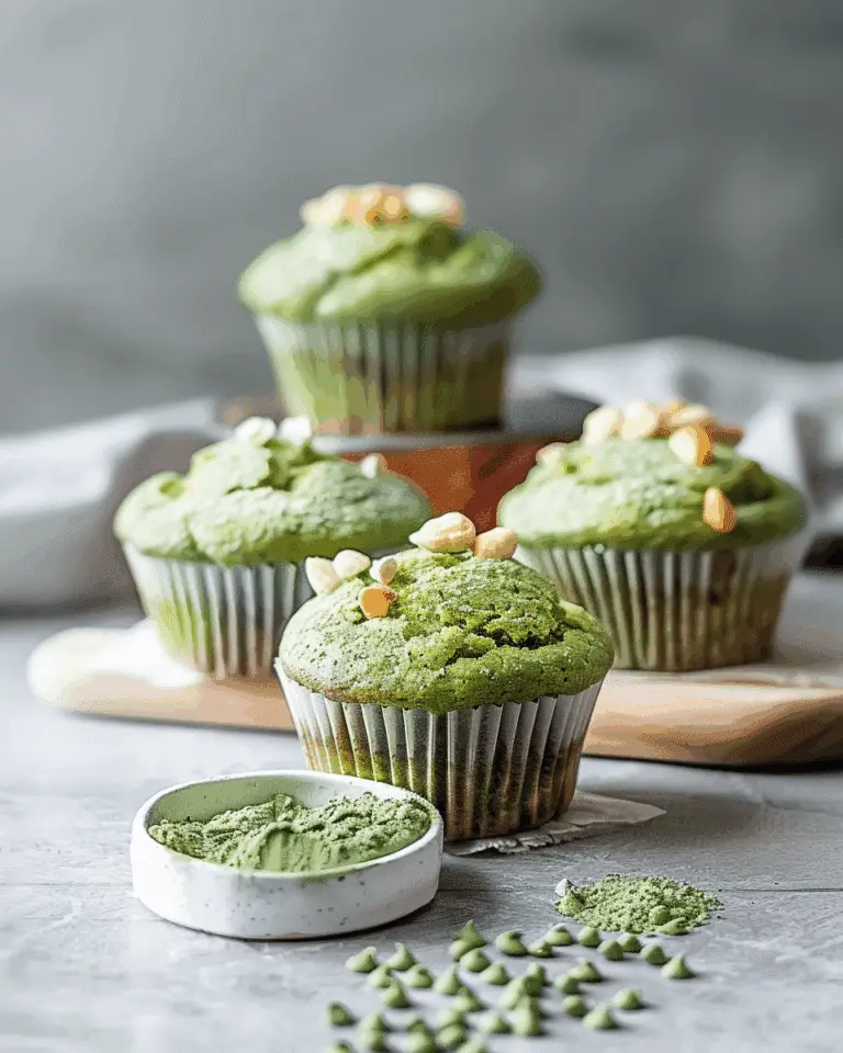 White Chocolate Matcha Muffins