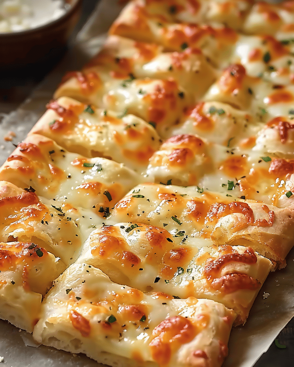 Homemade Cheesy Breadsticks