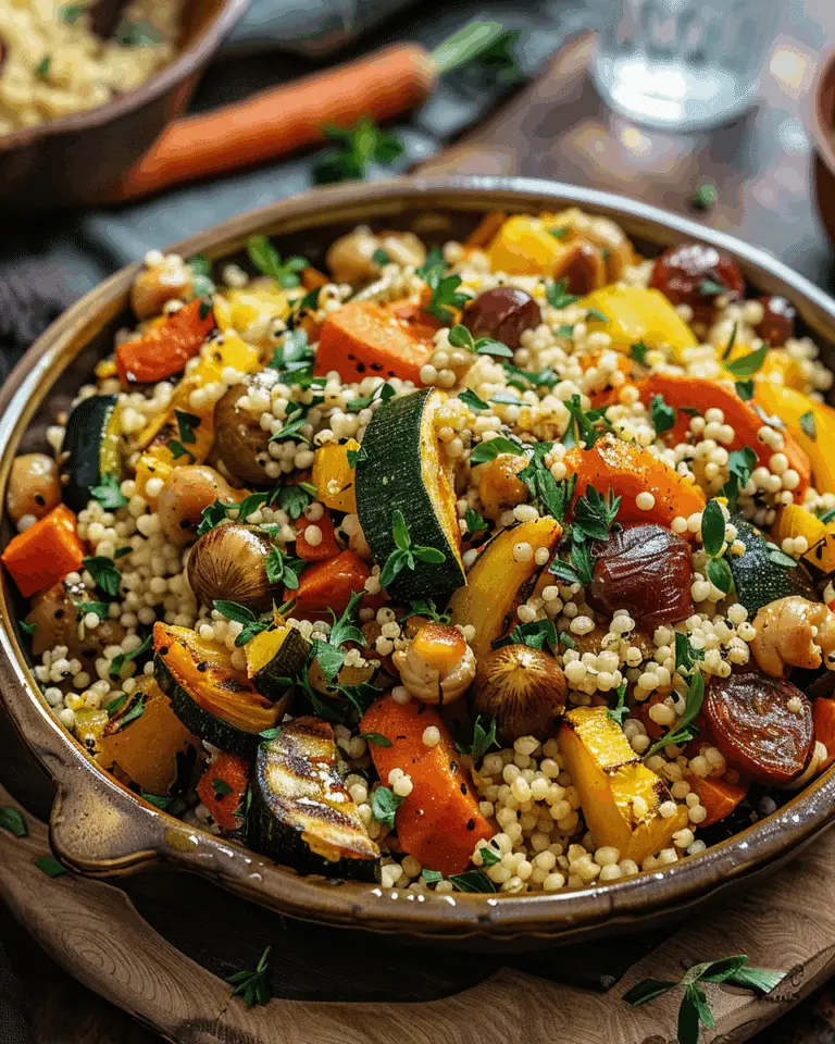 Moroccan Couscous with Roast Vegetables
