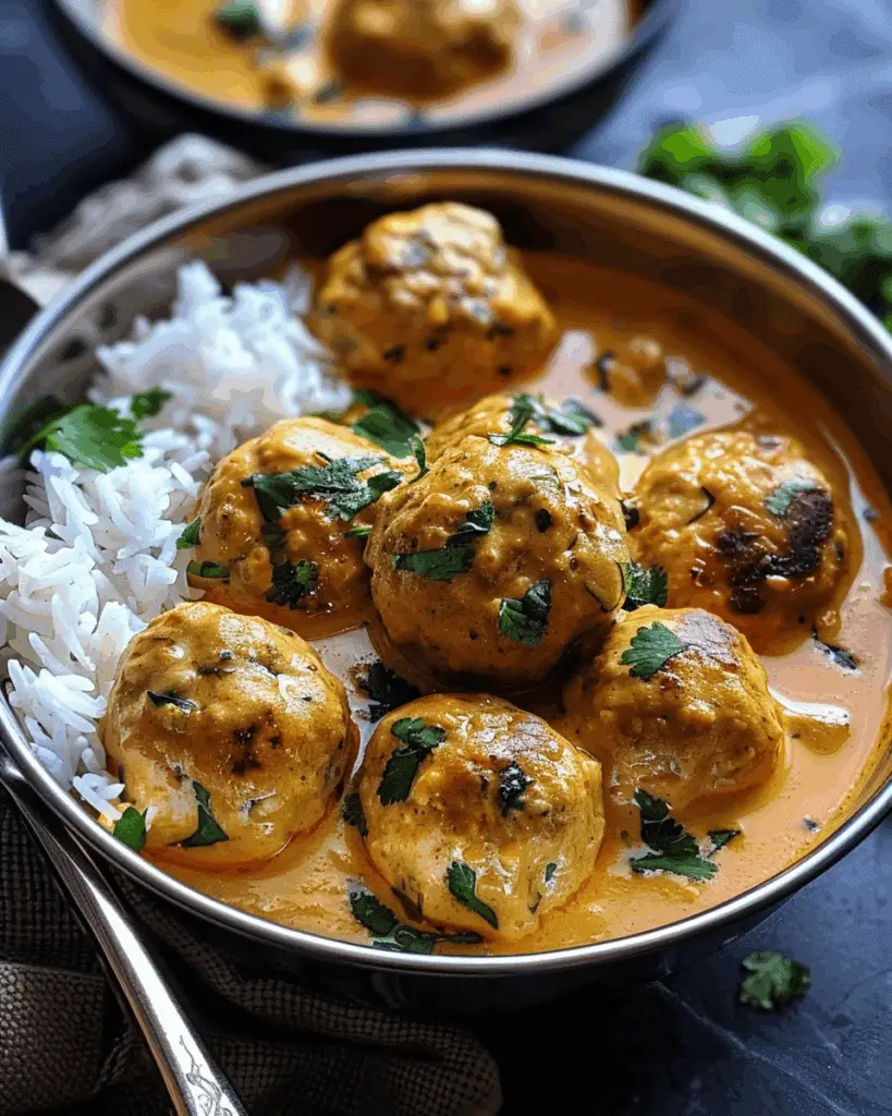 Thai Chicken Meatballs in Coconut Curry