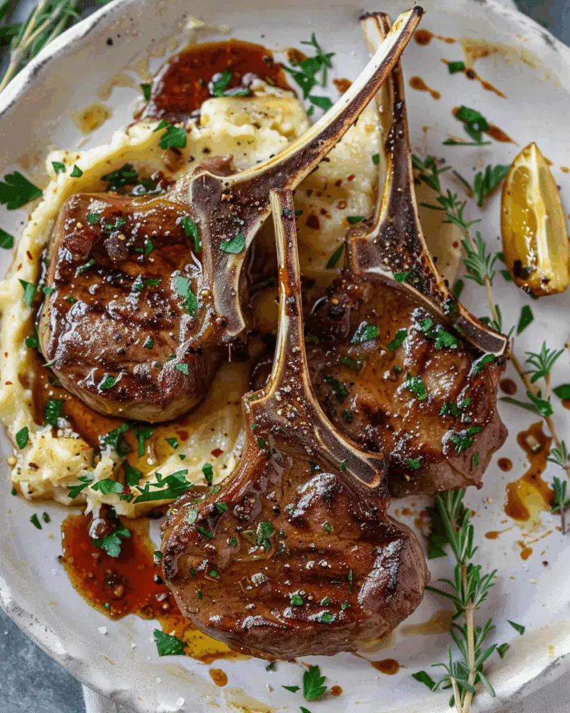 Honey Garlic Butter Lamb Cutlets