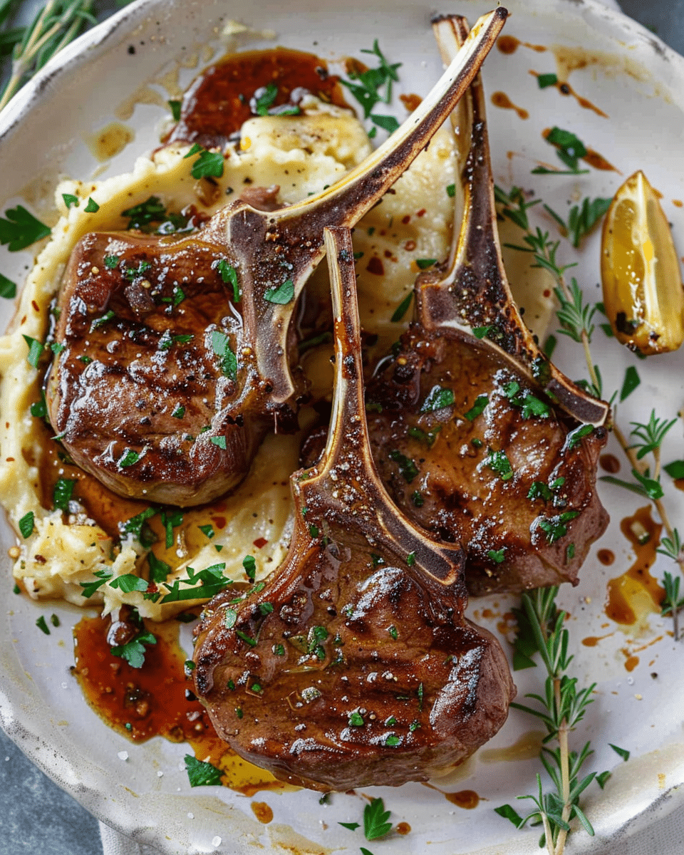 Honey Garlic Butter Lamb Cutlets