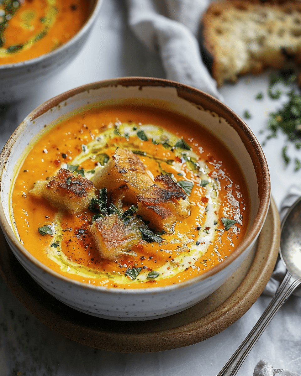 Roasted Carrot and Harissa Soup