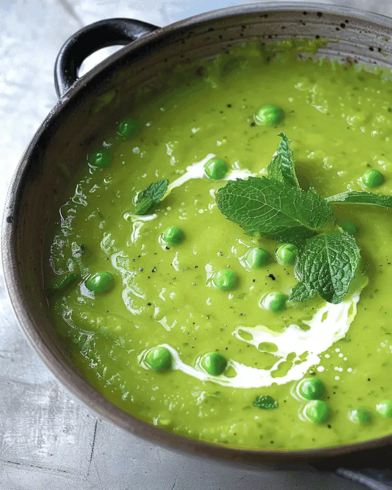 Little Gem, Pea and Mint Soup