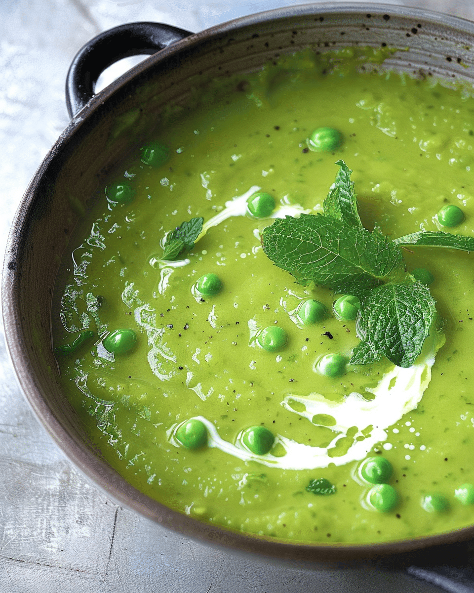 Little Gem, Pea and Mint Soup