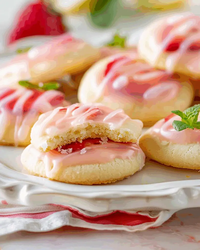 Easy Strawberry Lemonade Meltaway Cookies