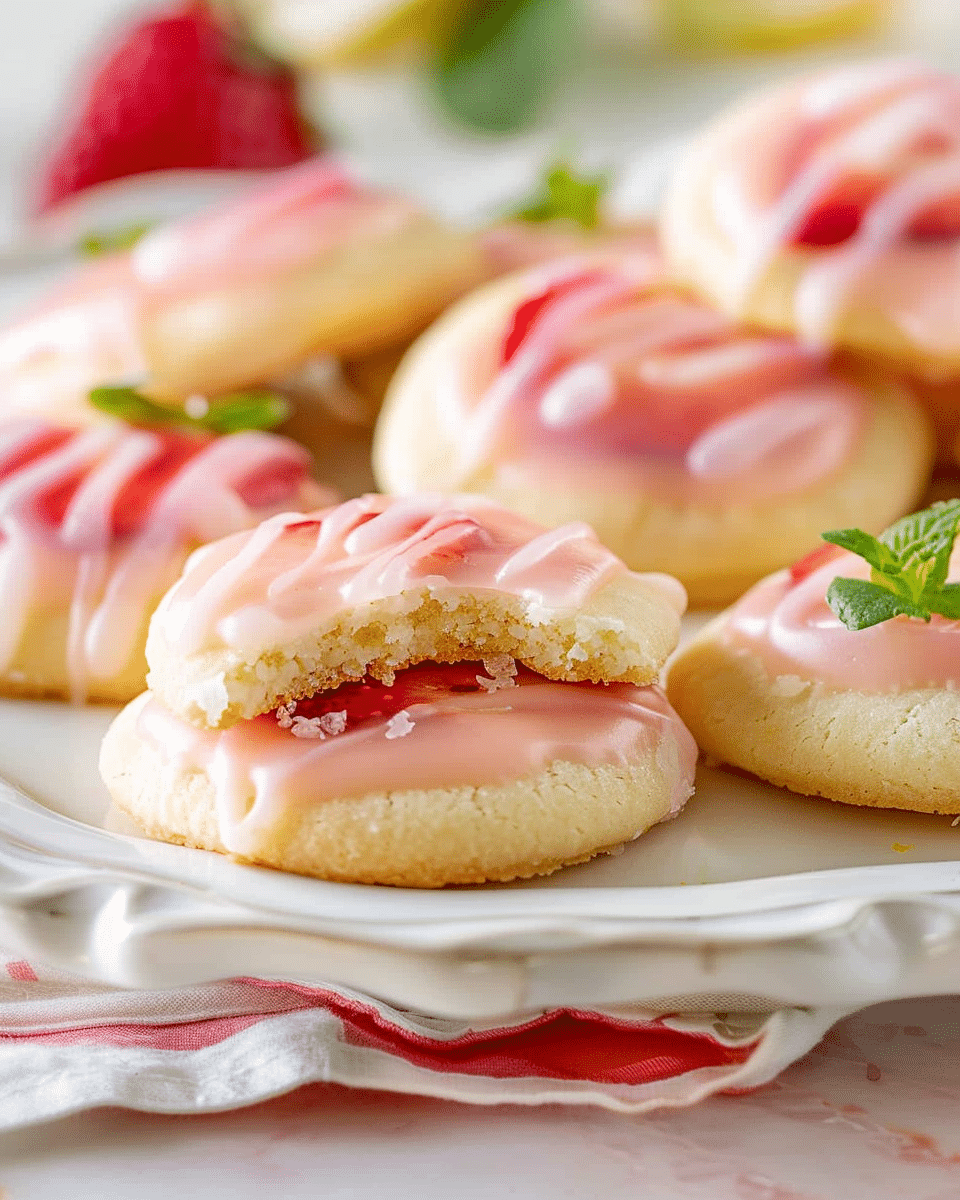 Easy Strawberry Lemonade Meltaway Cookies