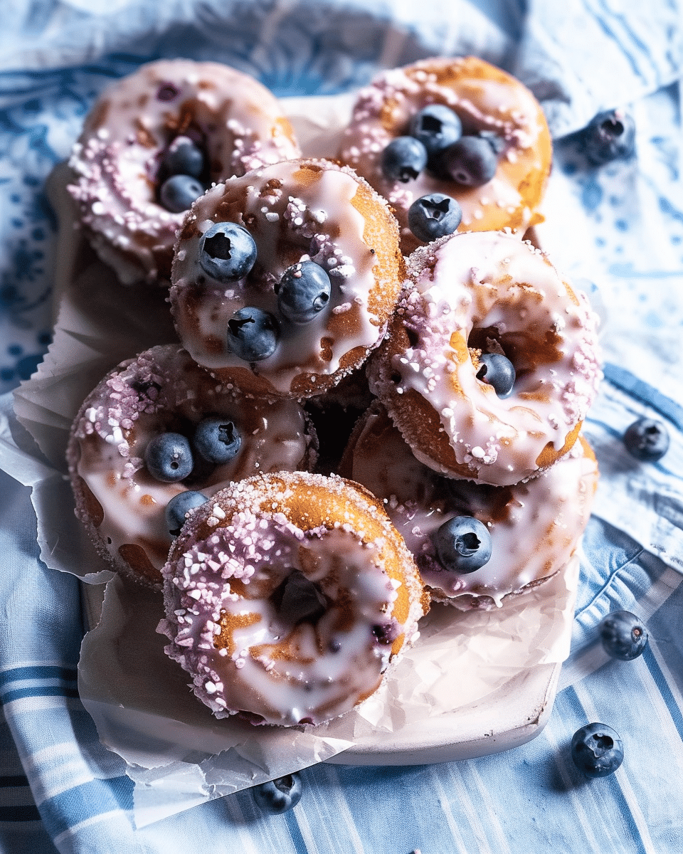 Blueberry Cake Donuts