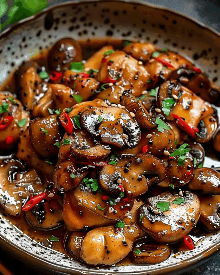 Black Pepper Chicken with Mushrooms