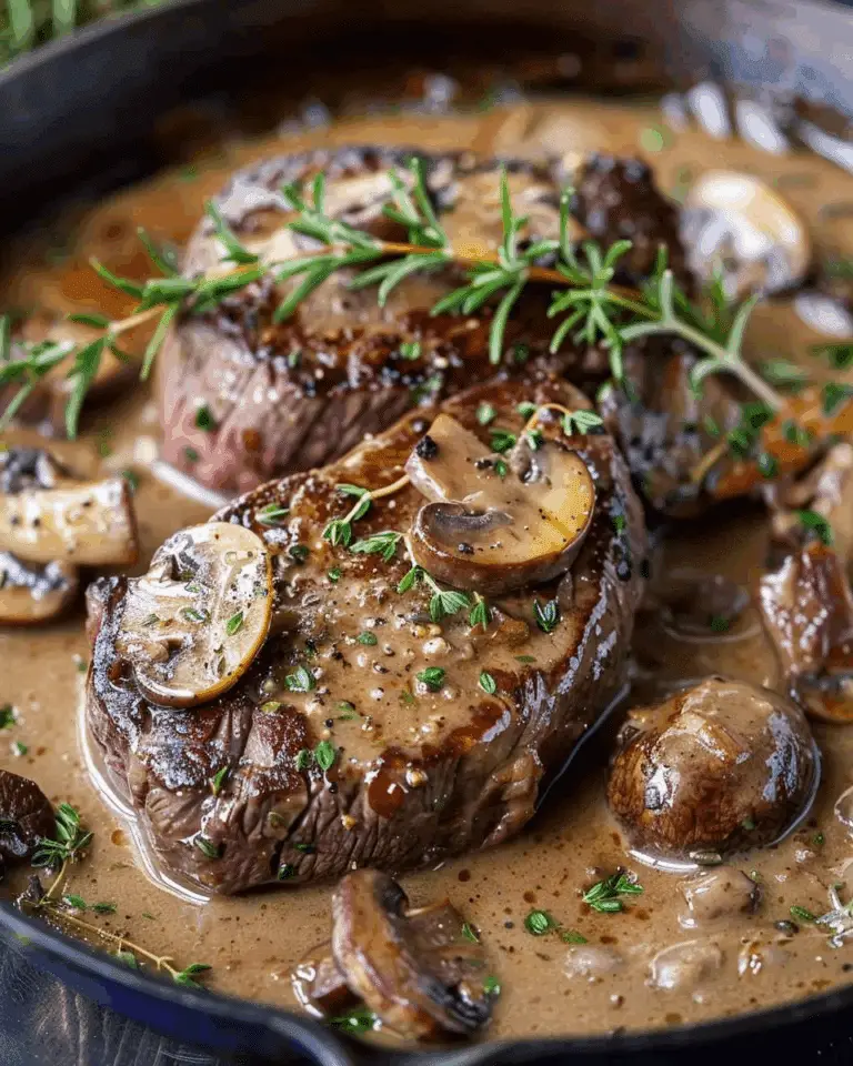 Filet Mignon Recipe in Mushroom Sauce