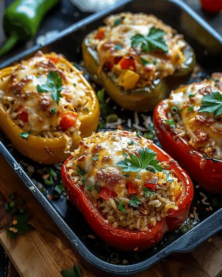 Vegetarian Stuffed Bell Peppers with Rice