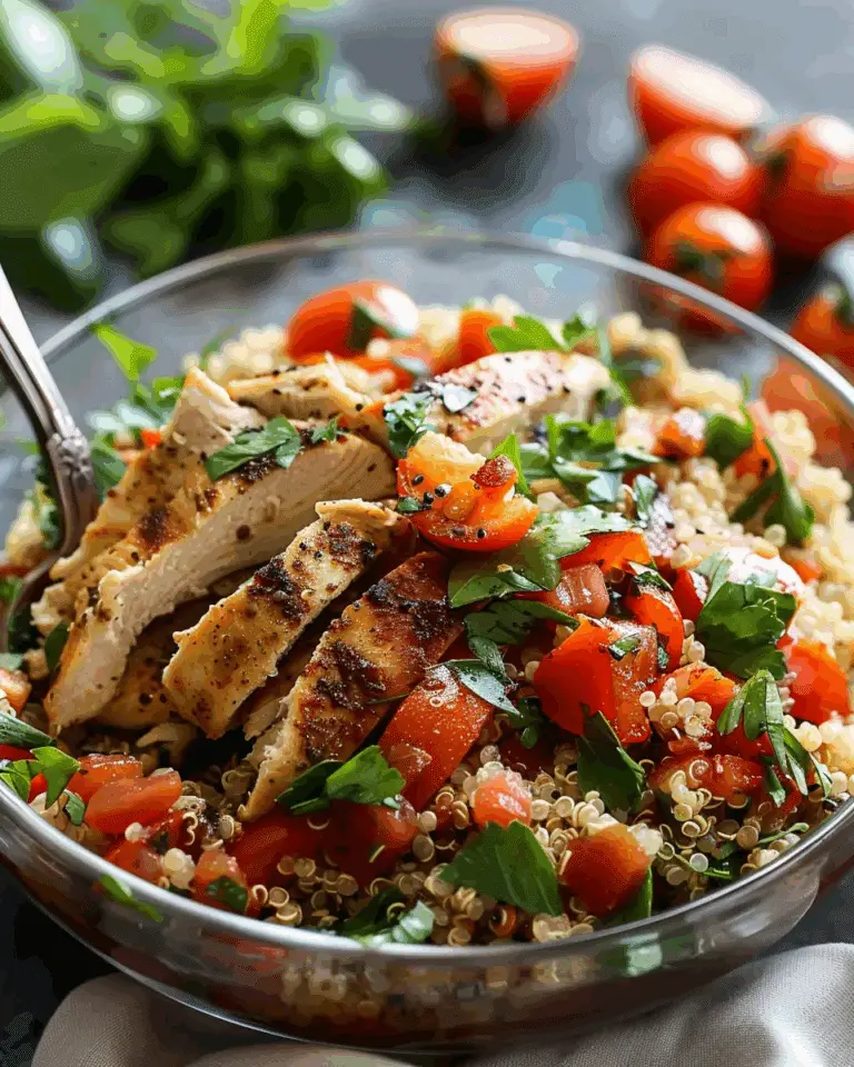 20-Minute Chicken Bruschetta Quinoa Salad
