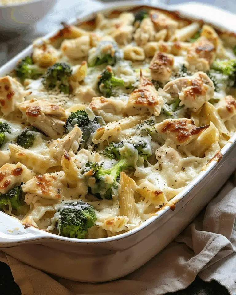 Chicken & Broccoli Baked Alfredo