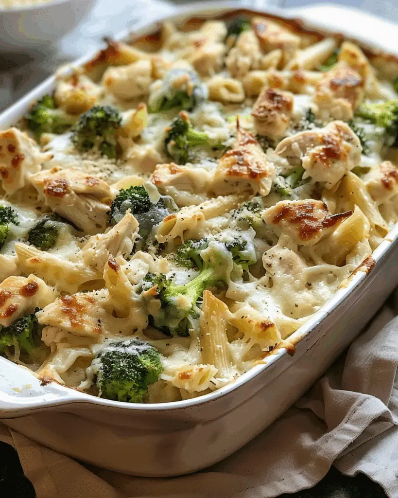 Chicken & Broccoli Baked Alfredo