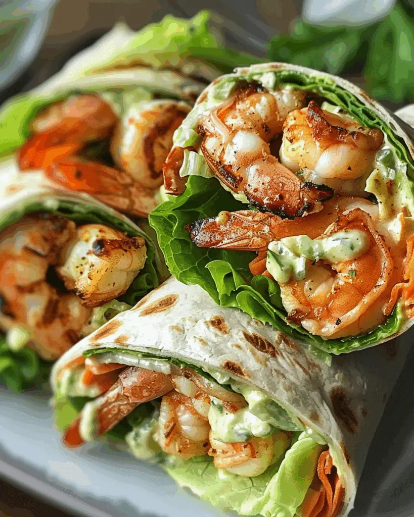 Grilled Shrimp Caesar Wraps