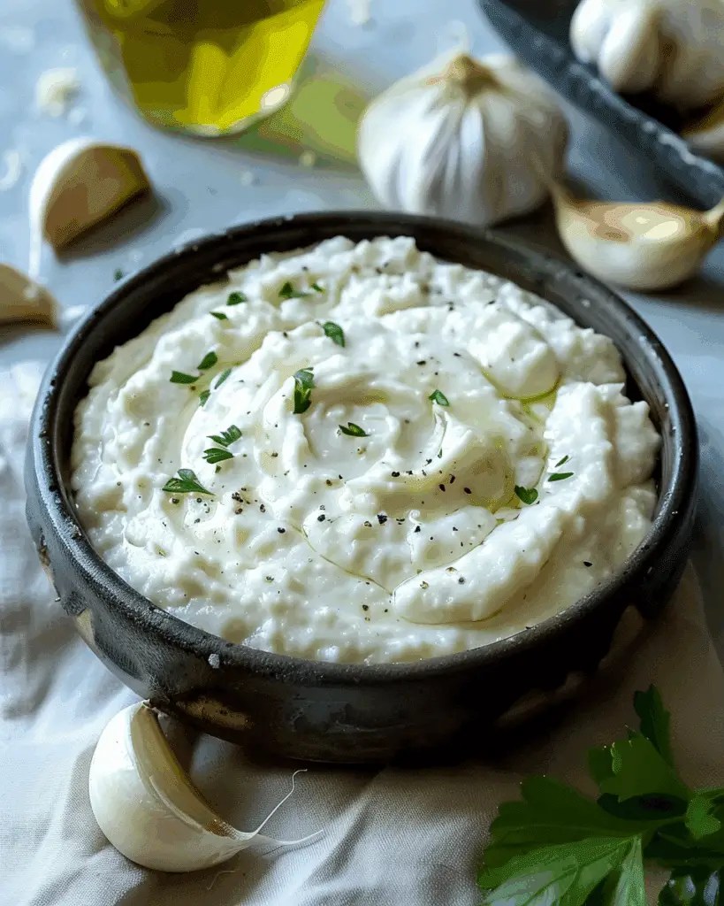 Lebanese Garlic Sauce (Toum)