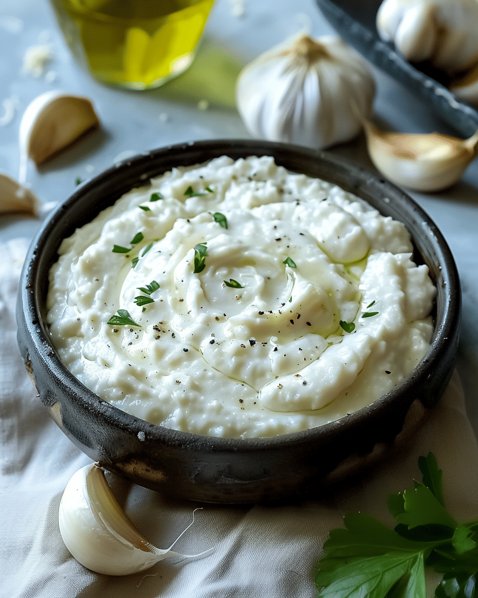 Lebanese Garlic Sauce (Toum)