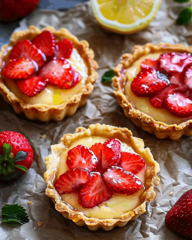 Strawberry Honey Custard Tarts