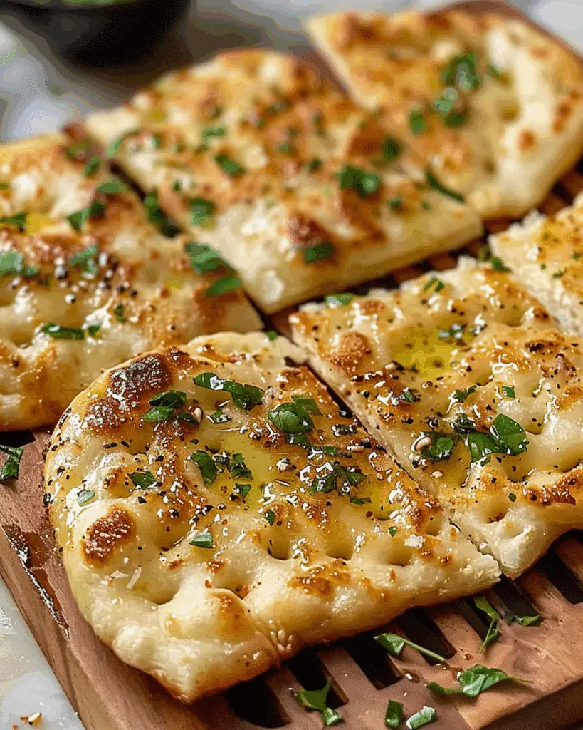 Air Fryer Garlic Flatbread