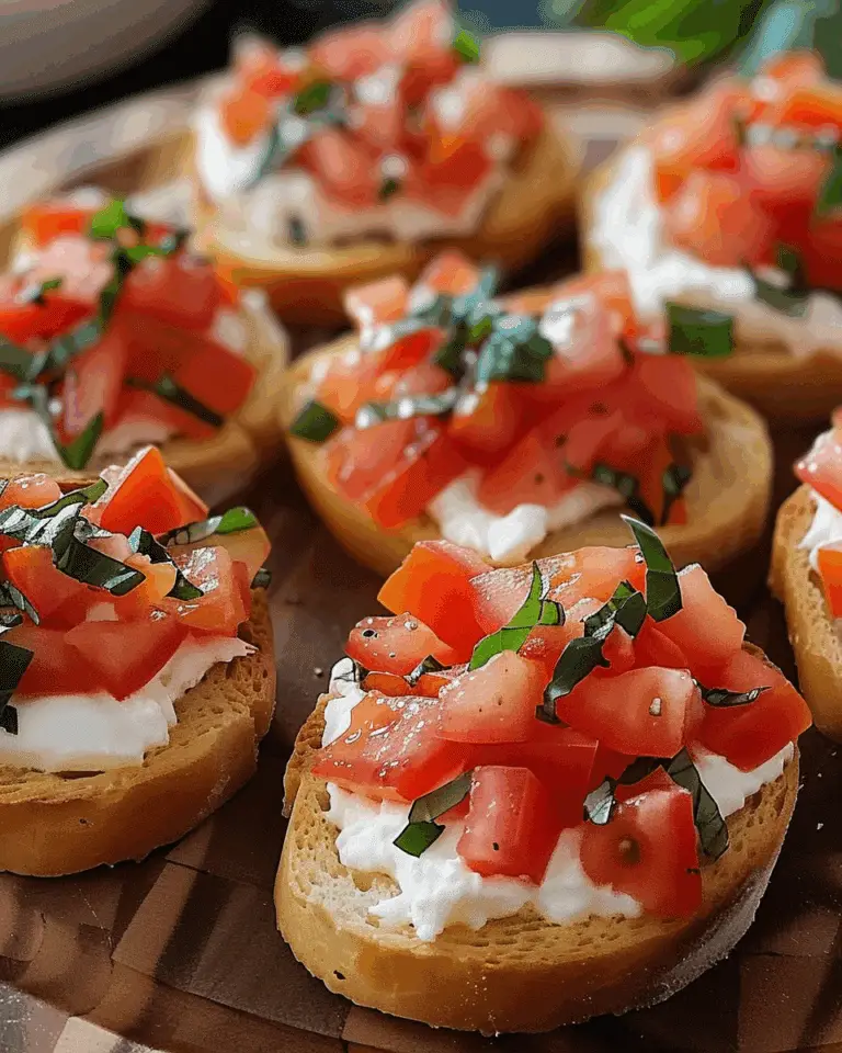 Creamy Bruschetta Appetizer Bites