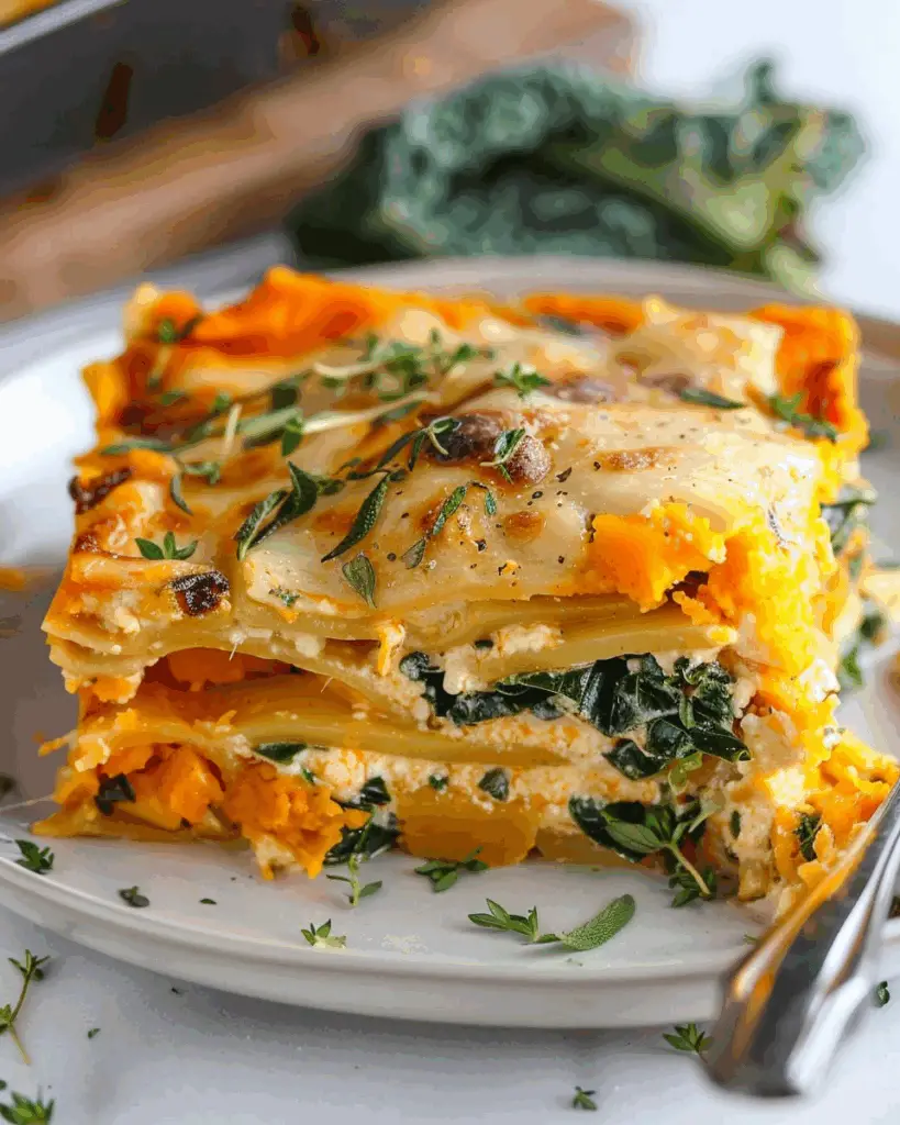 Butternut Squash and Kale Lasagna