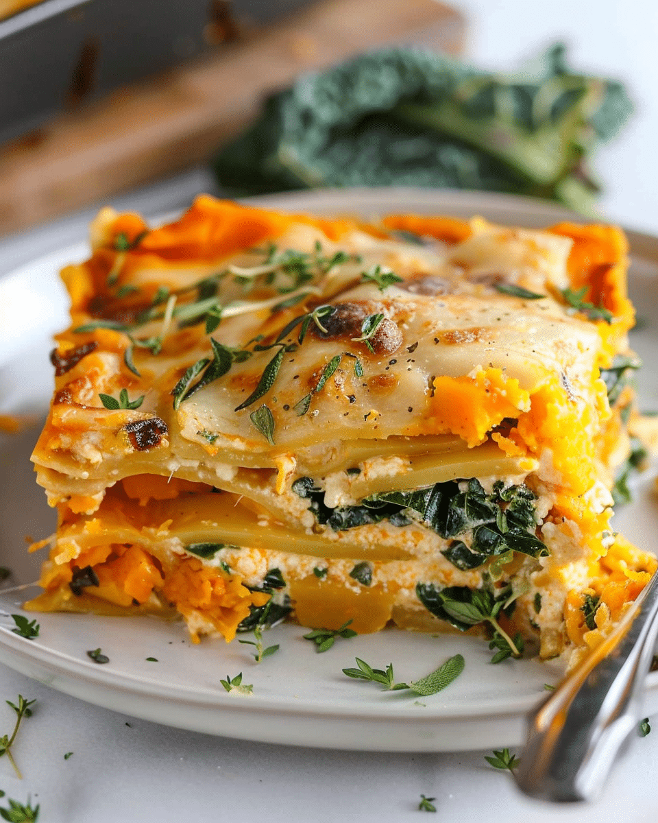 Butternut Squash and Kale Lasagna