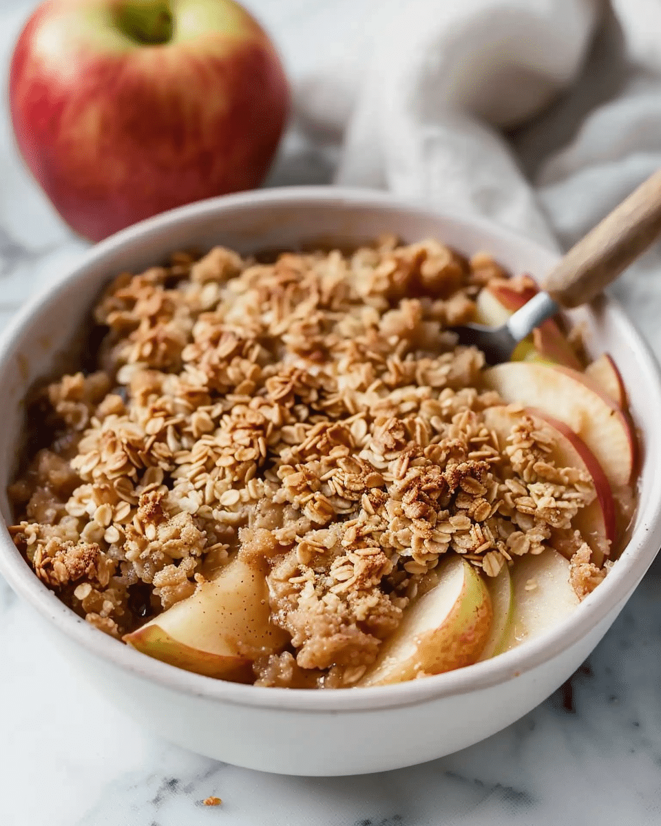 Healthy Breakfast Apple Crumble