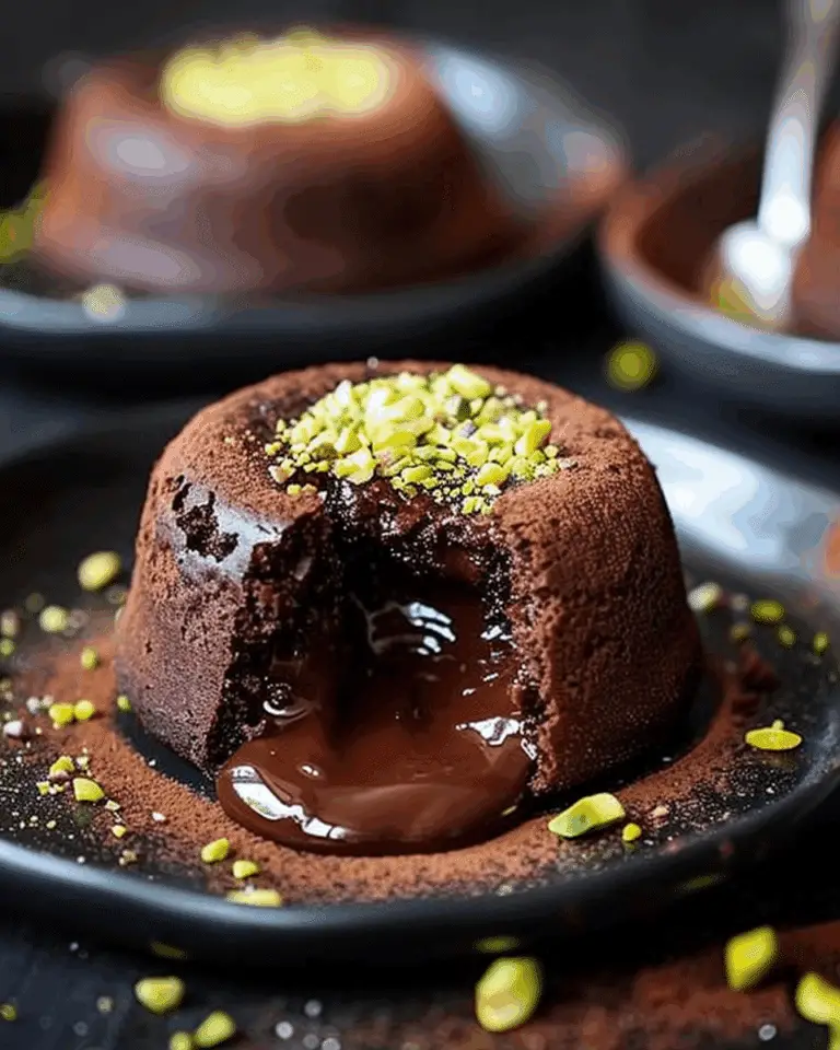 Pistachio Chocolate Lava Cakes