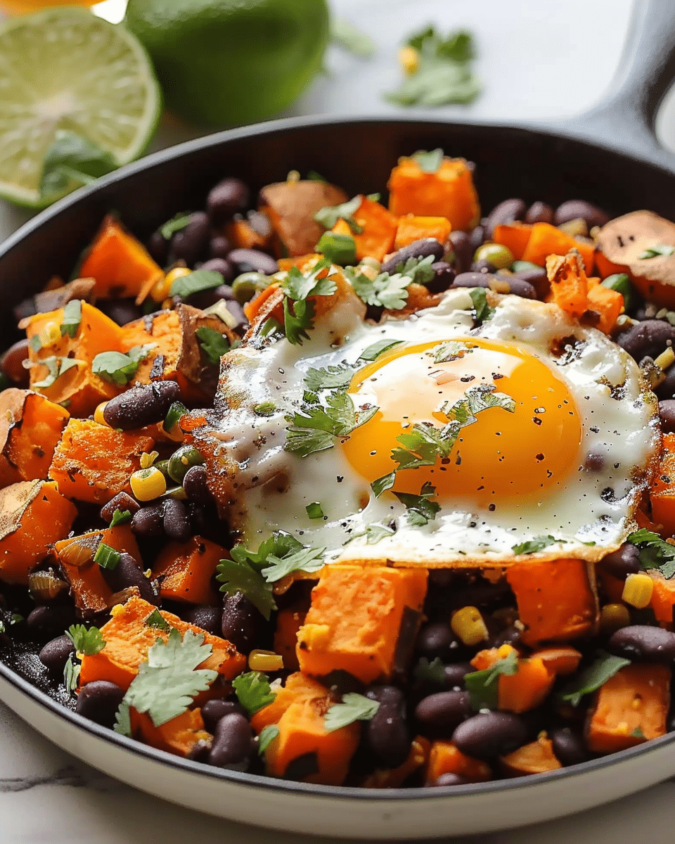Sweet Potato Breakfast Hash with Black Beans