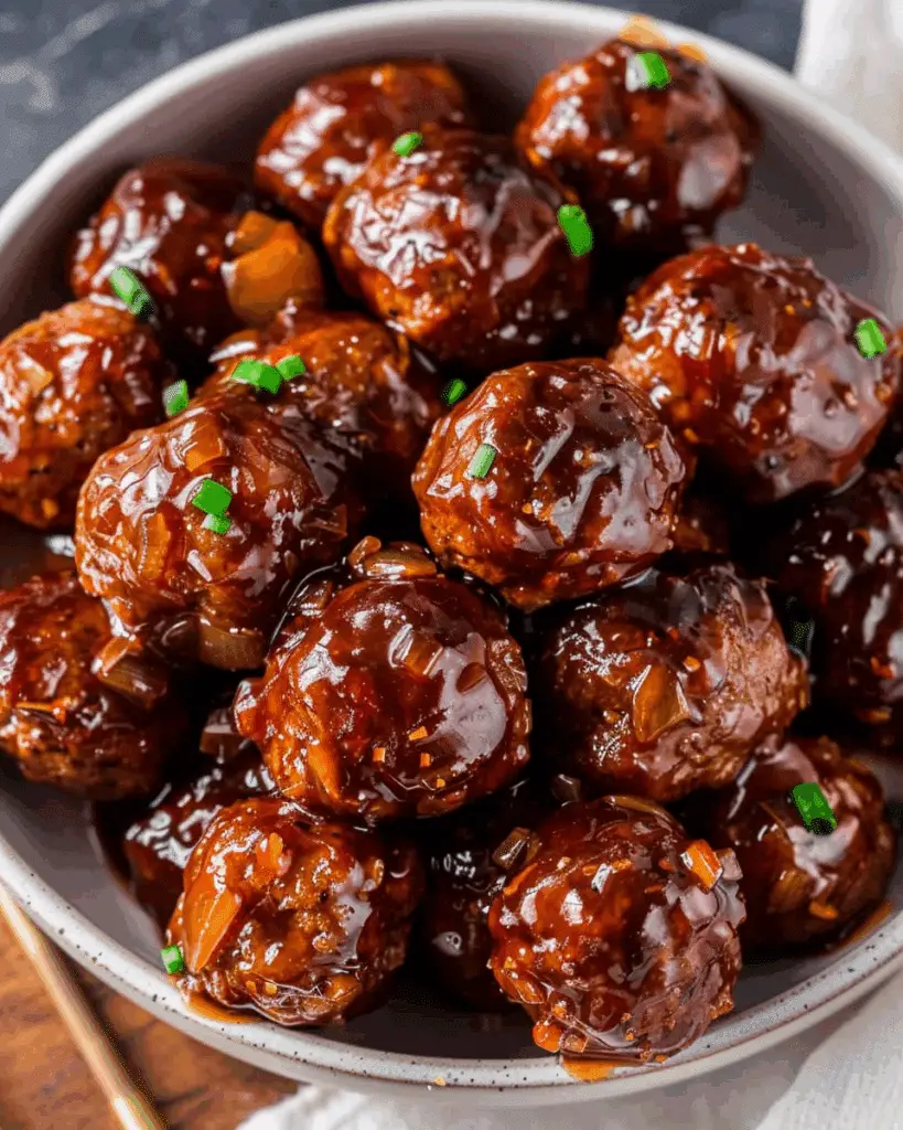 Honey Garlic Crockpot Meatballs