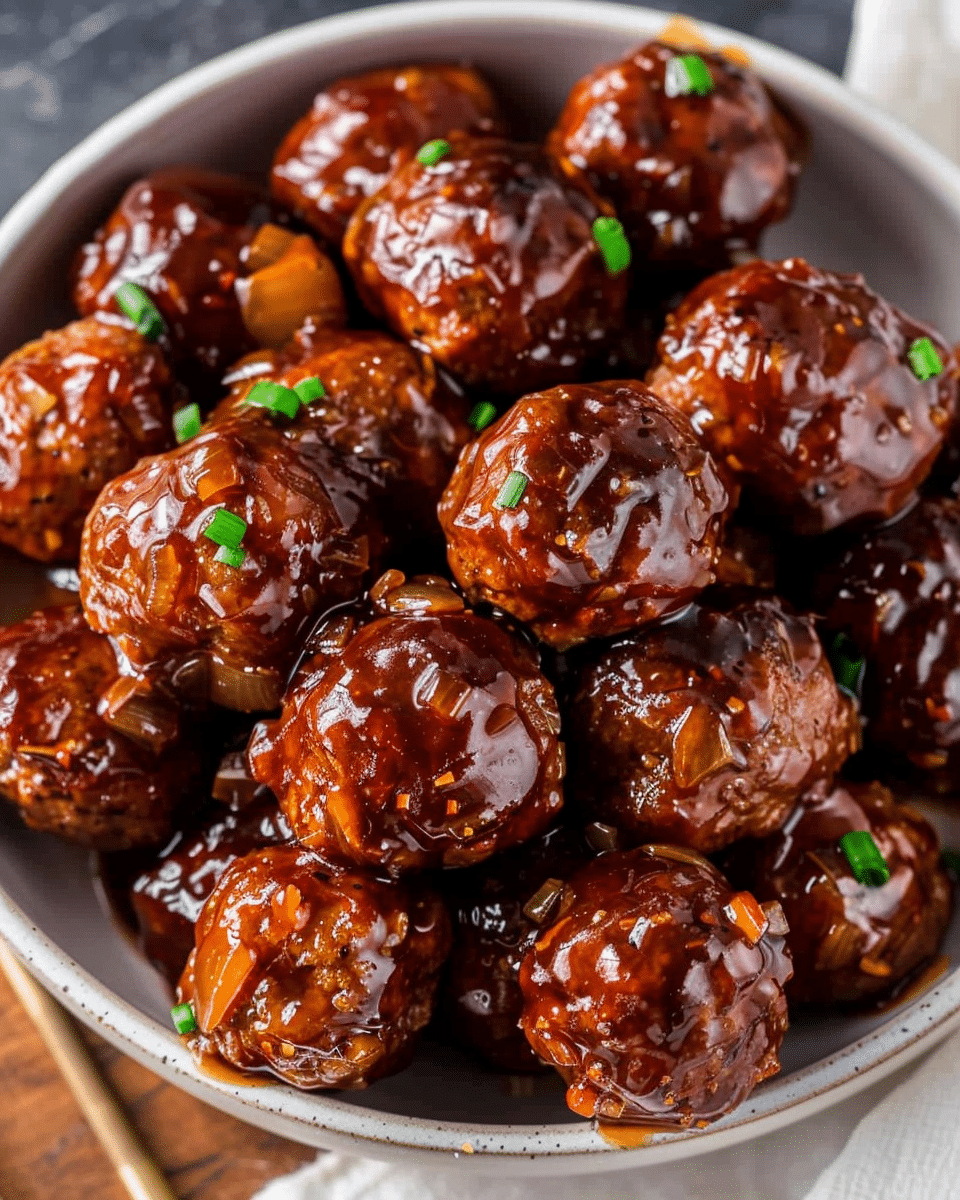 Honey Garlic Crockpot Meatballs