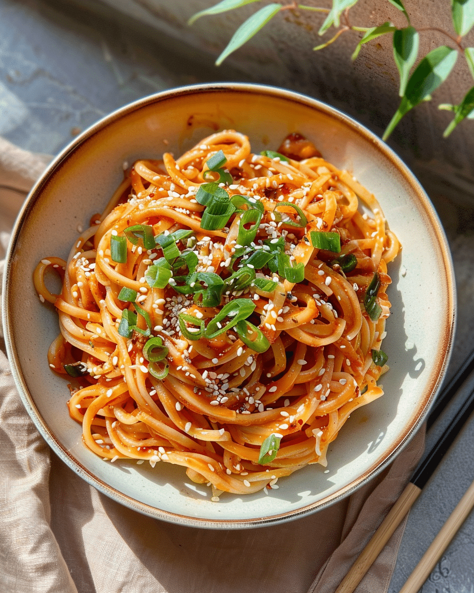 Sesame Crunch Gochujang Pasta