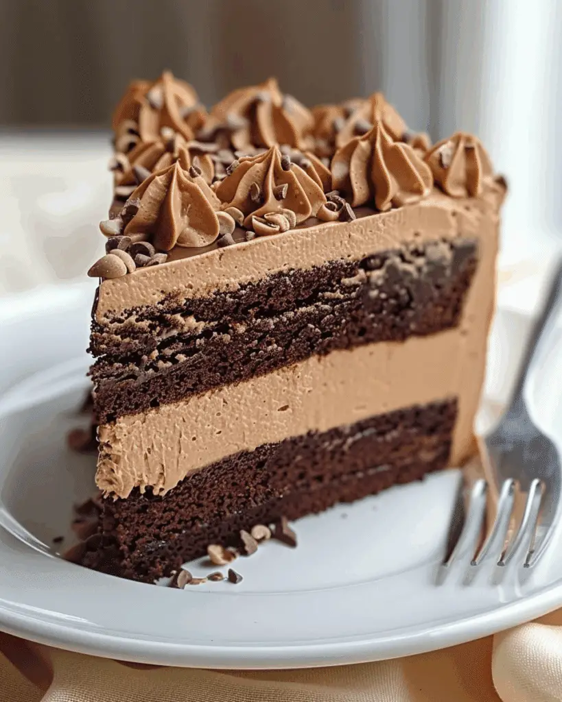 Chocolate Peanut Butter Mousse Cake