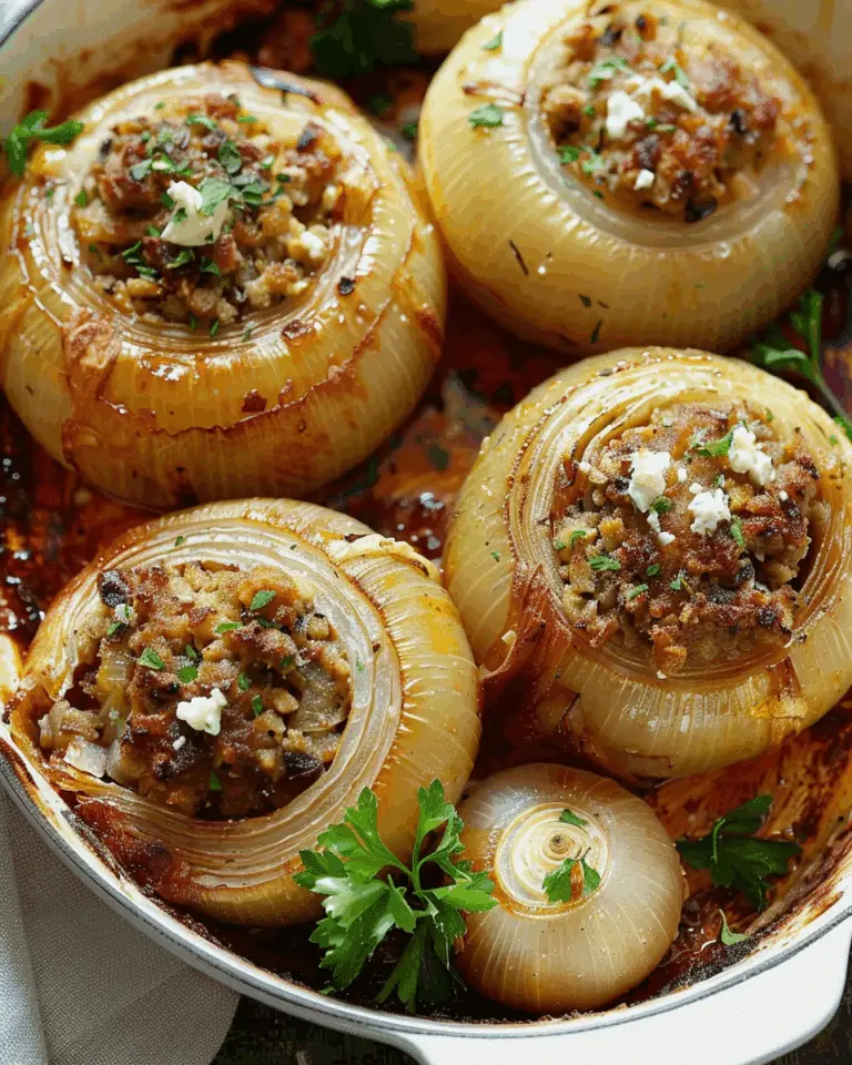 Greek Stuffed Onions