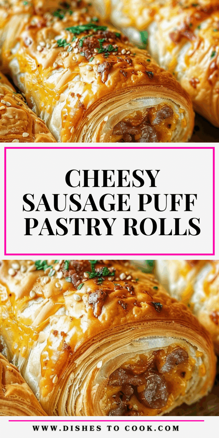 Cheesy Sausage Puff Pastry Rolls