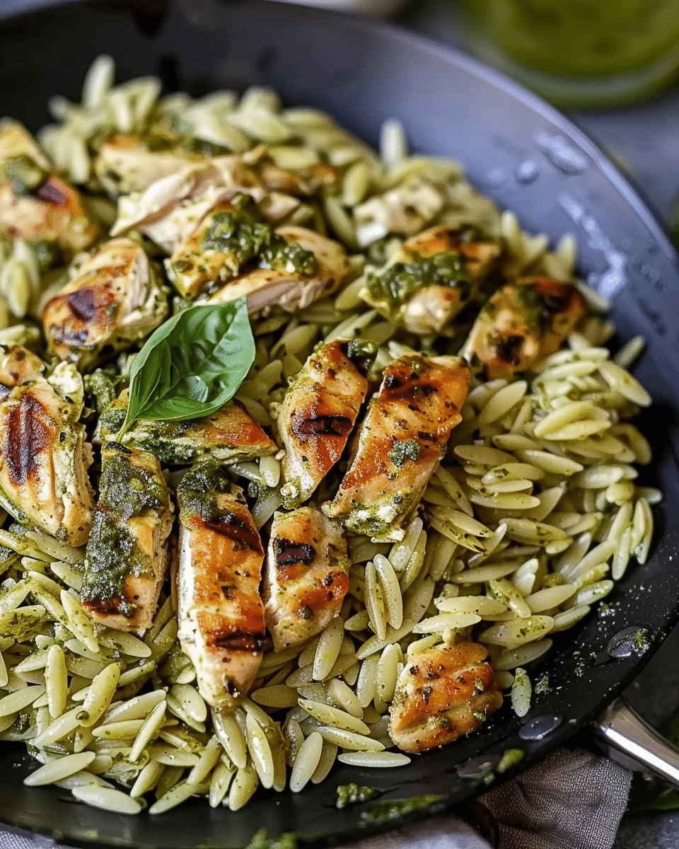 Chicken Pesto Orzo