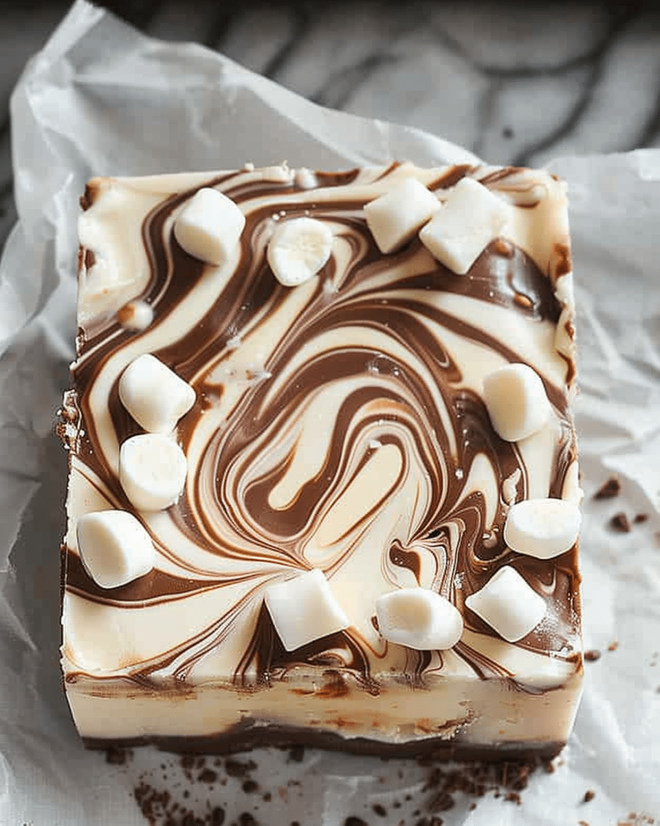 Marshmallow Swirl Fudge