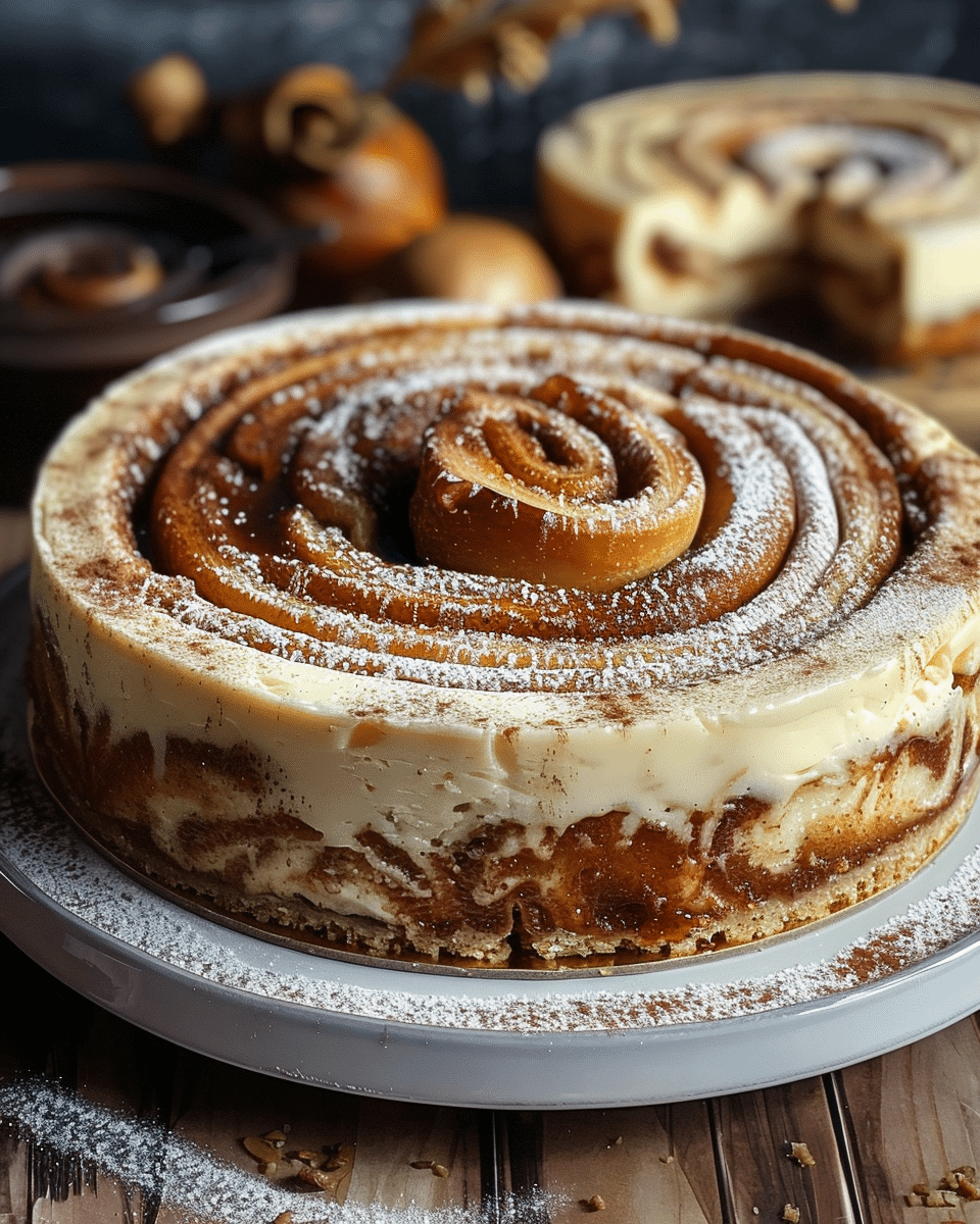 Cinnamon Roll Honey-Bun Cheesecake Fusion Delight