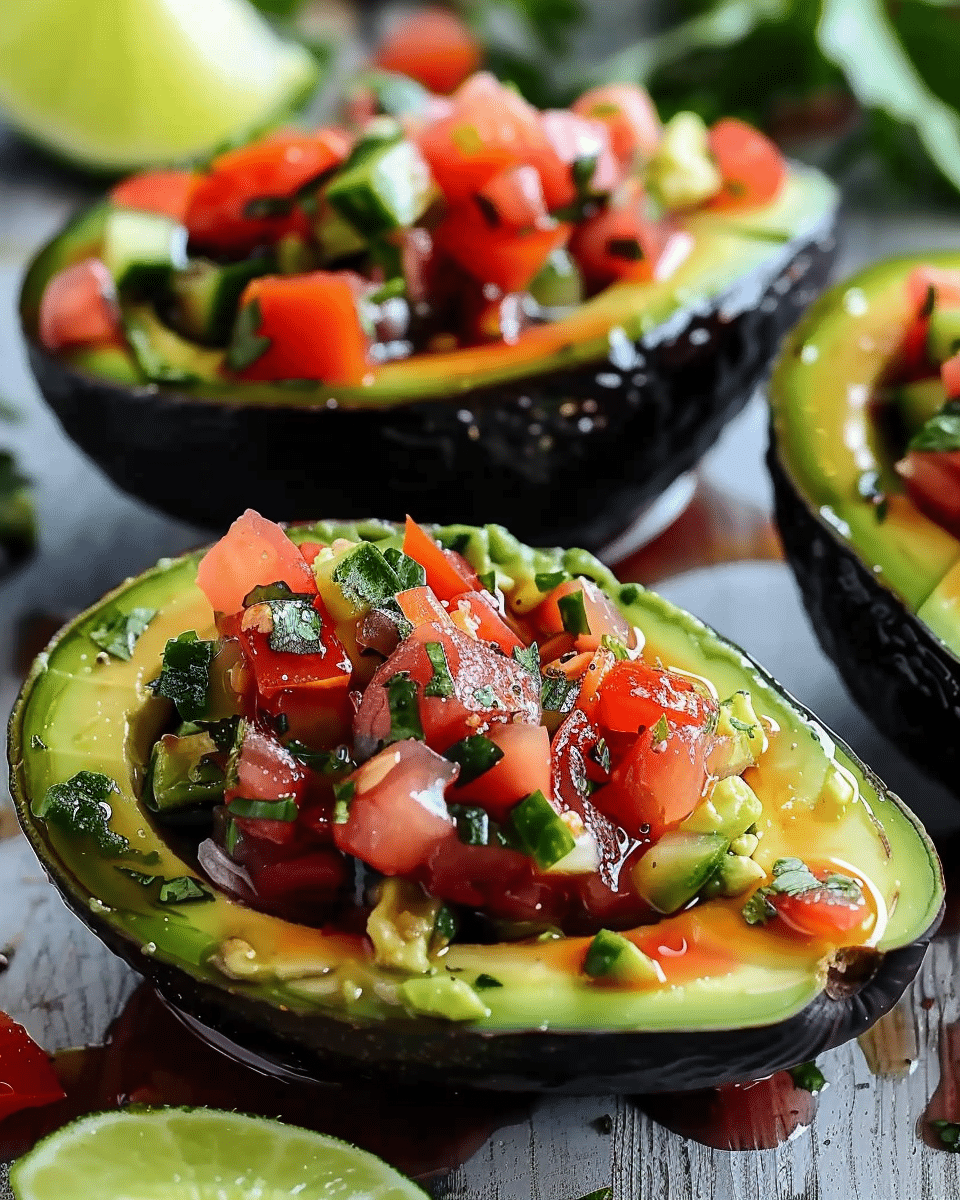 Bruschetta Stuffed Avocados
