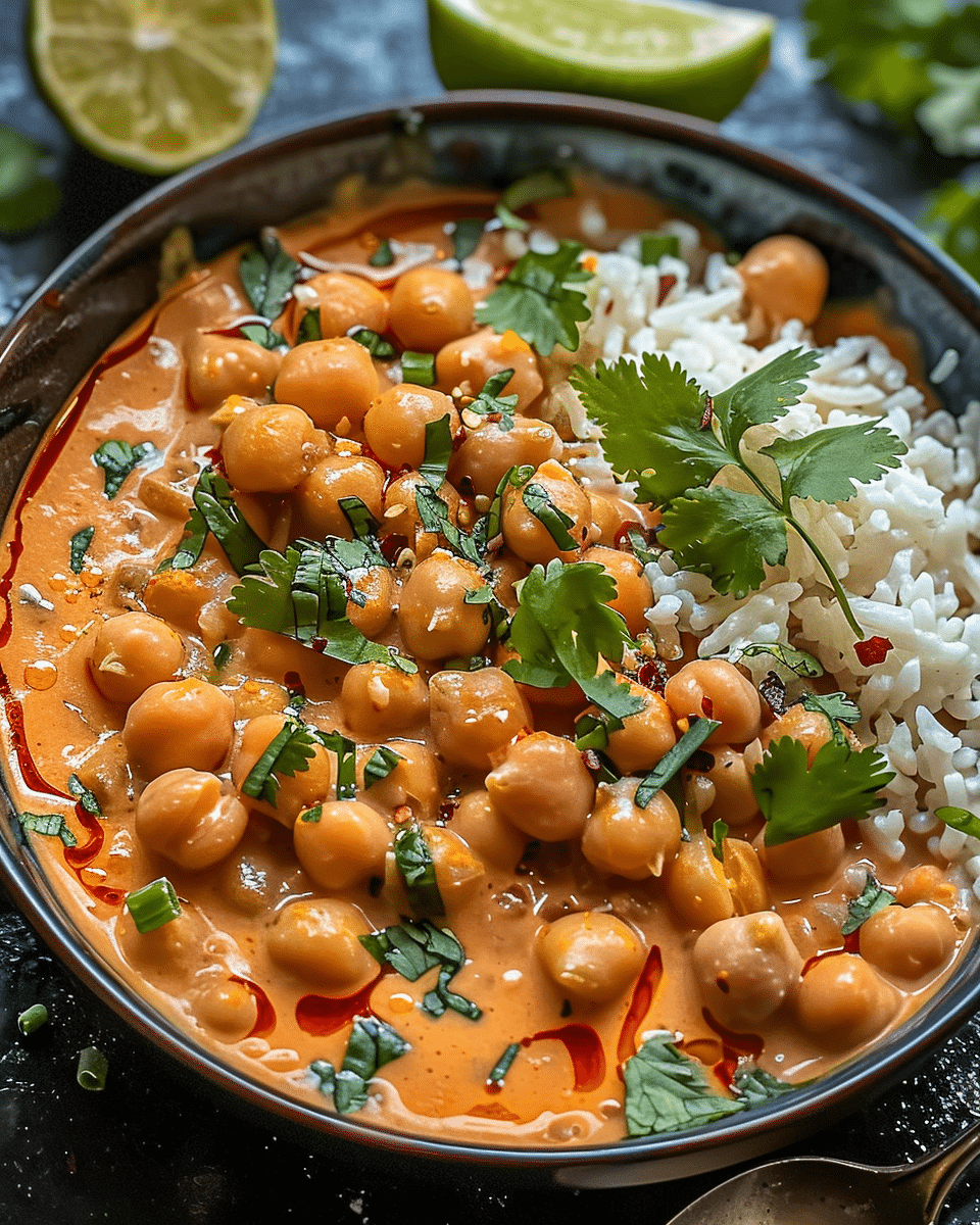 Creamy Thai Coconut Chickpeas – Soul-Warming Thai Delight