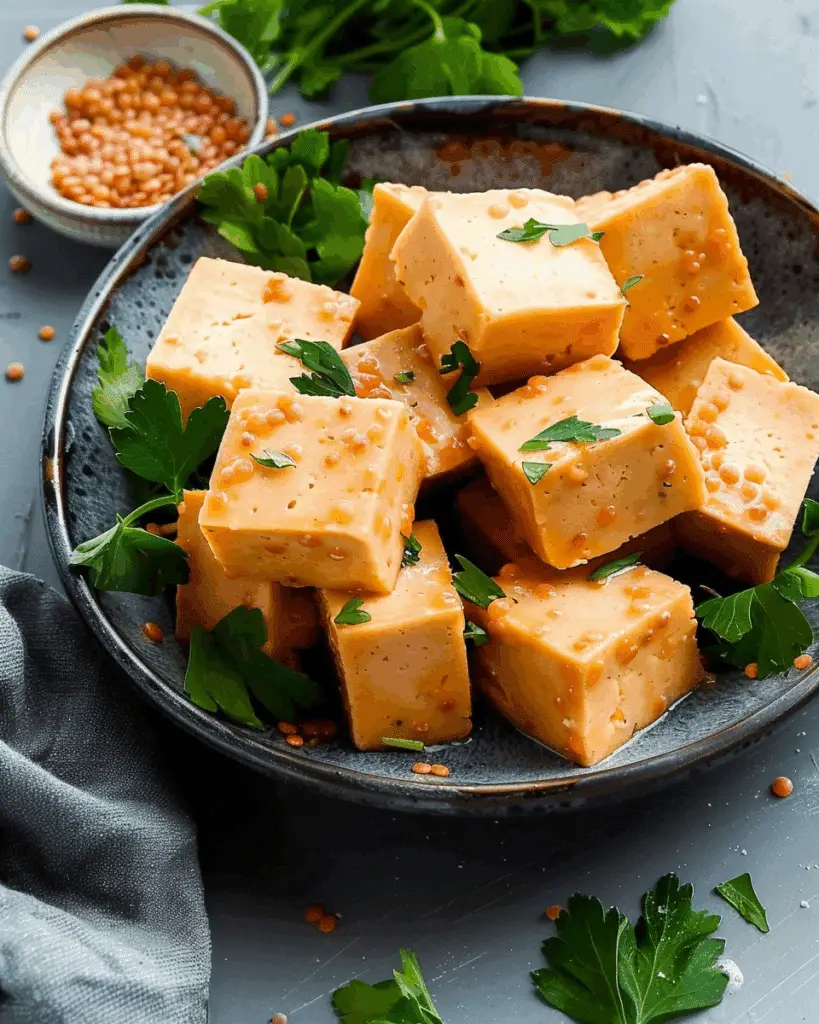 1‑Ingredient Red Lentil Tofu