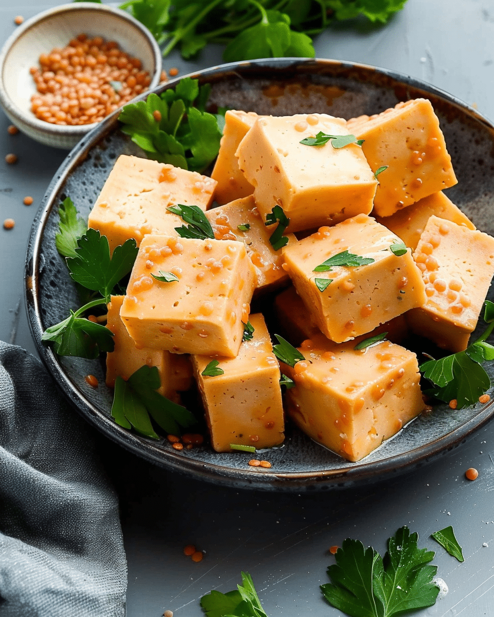 1‑Ingredient Red Lentil Tofu