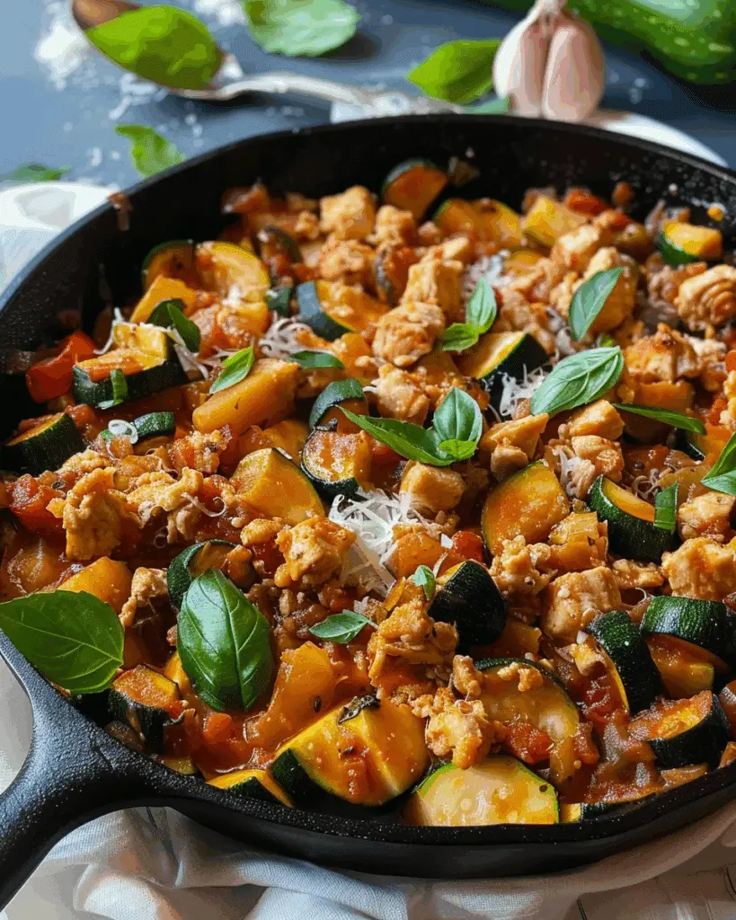 Italian Turkey Zucchini Skillet