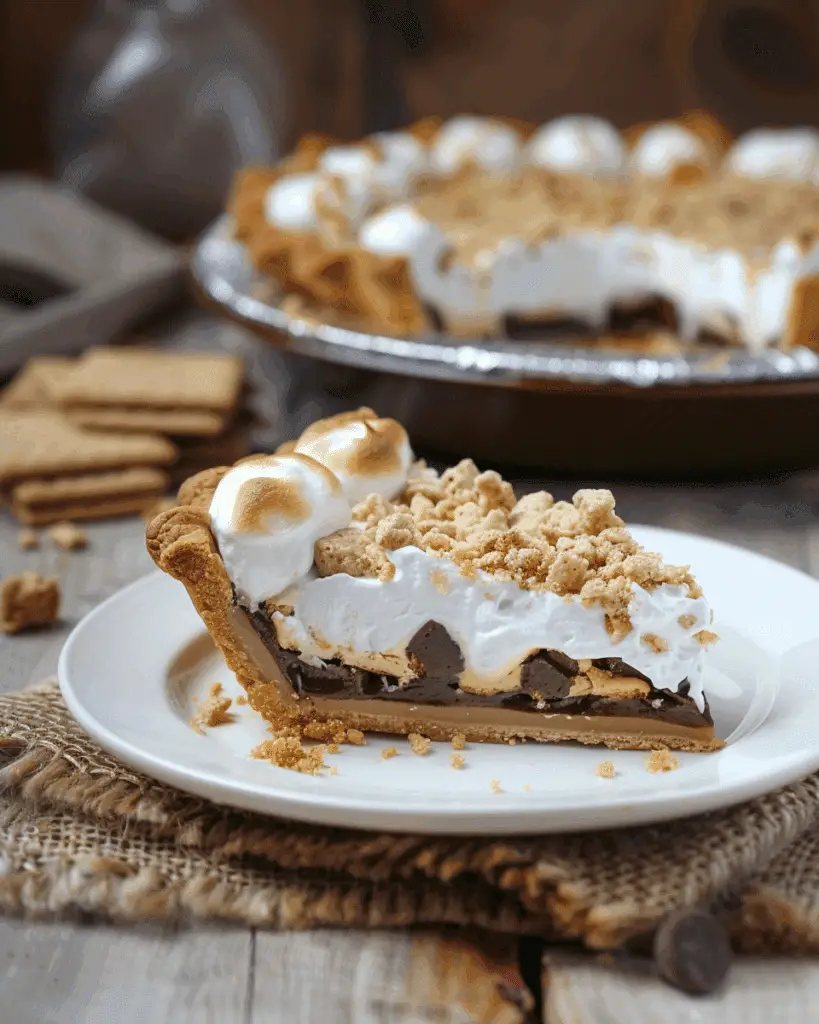 S’mores Pie With Marshmallow Fluff
