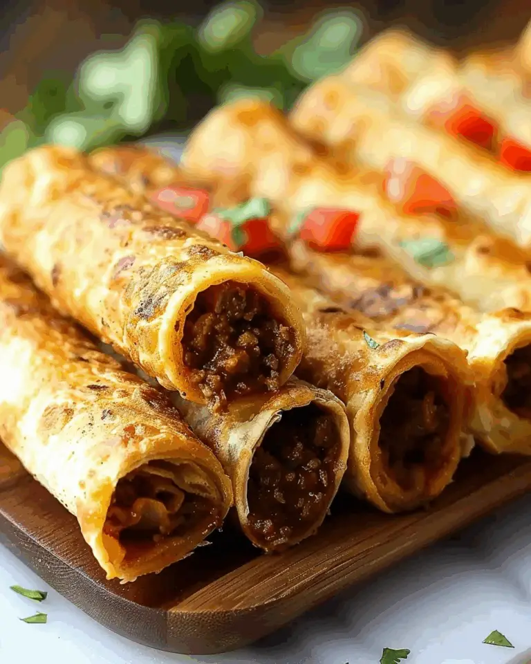 Cheesy Beef Baked Taquitos