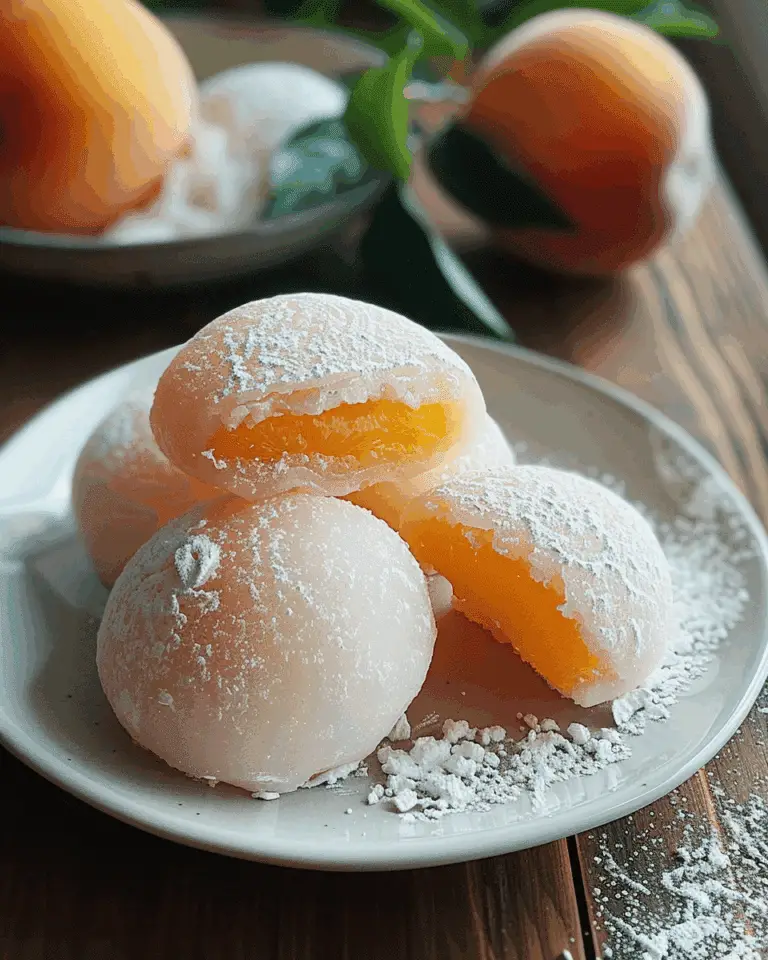 Whole Peach Mochi: Soft & Chewy Delight