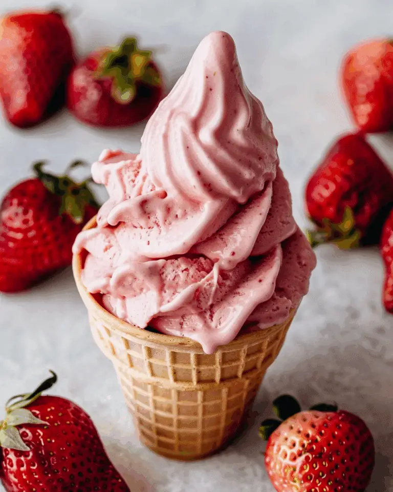 Dairy‑Free Strawberry Soft Serve
