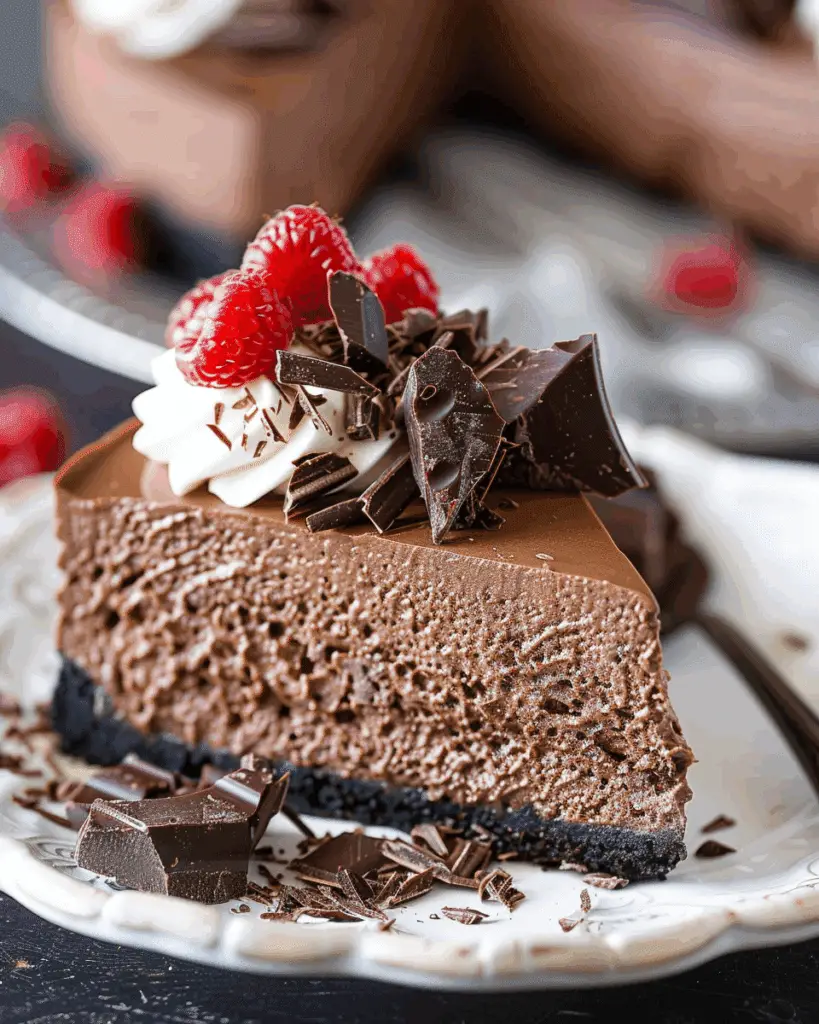 Easy No Bake Chocolate Cheesecake
