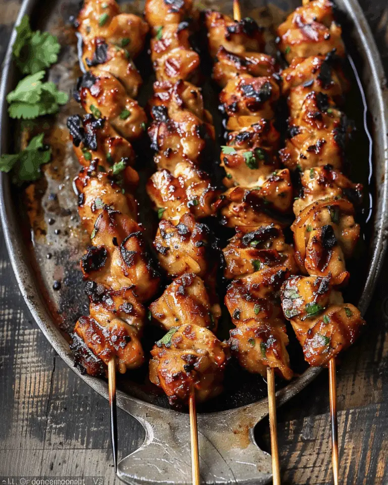 Grilled Thai Coconut Chicken Skewers – Sweet, Smoky, and Irresistible!
