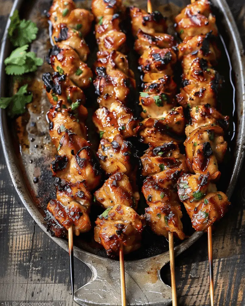Grilled Thai Coconut Chicken Skewers – Sweet, Smoky, and Irresistible!